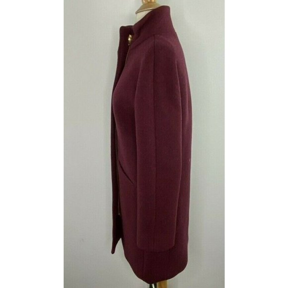 J. Crew $365 Cocoon Coat Italian Stadium Cloth Wool Hthr Fire Size 0 J5536 - Picture 3 of 6